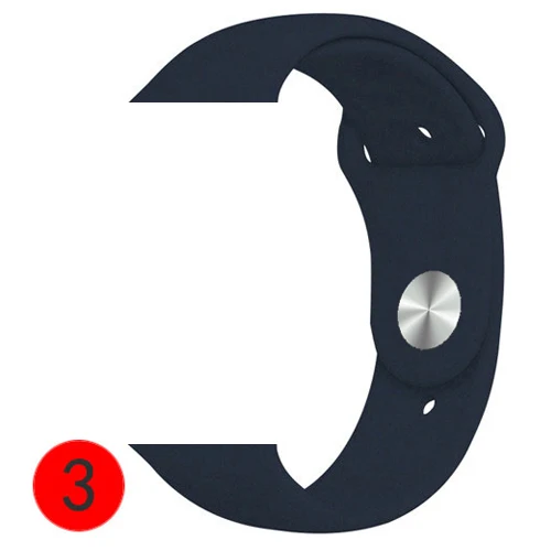 Ремешок для часов Silikon Für apple watch band 40 мм 44 мм 42 мм 38 мм apple watch 4 apple watch 5 correa iwatch повязки Uhr zubehёr - Цвет ремешка: midnight blue 3