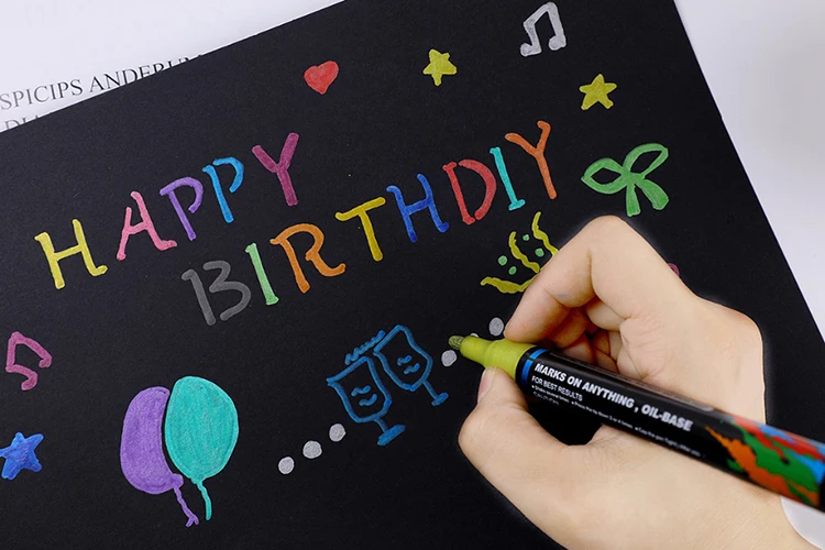 1Pcs Water-based Paint Metal Marker Pens Sharpie 3.0mm Gold Silver Ceramic Rock Glass Porcelain Mug Wood Fabric Canvas Painting
