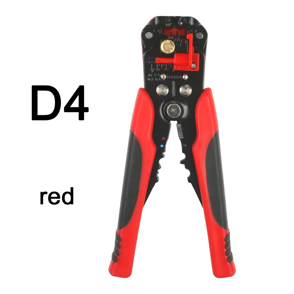 HSD4 RED HS-D1 0,2-мм2 AWG24-10 дизайн многофункциональные автоматические плоскогубцы для зачистки кабеля Зачистка обжимка проводов инструменты для резки желтого цвета - Цвет: HSD4 RED