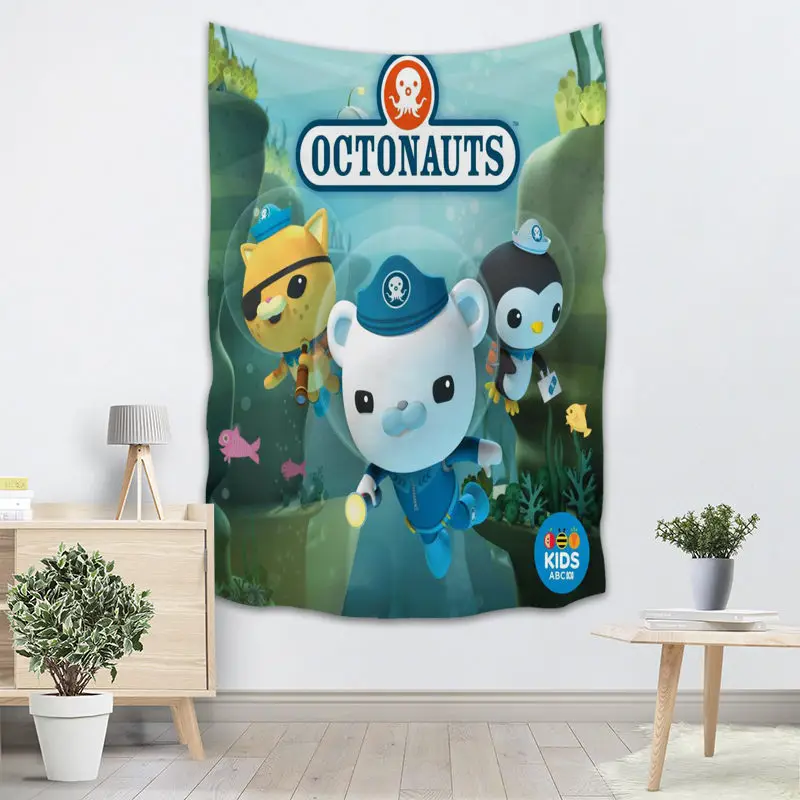 Octonauts аниме гобелен настенный Декор для домашней вечеринки на день рождения украшения тканевые гобелены палатка путешествия спальный коврик - Цвет: 17