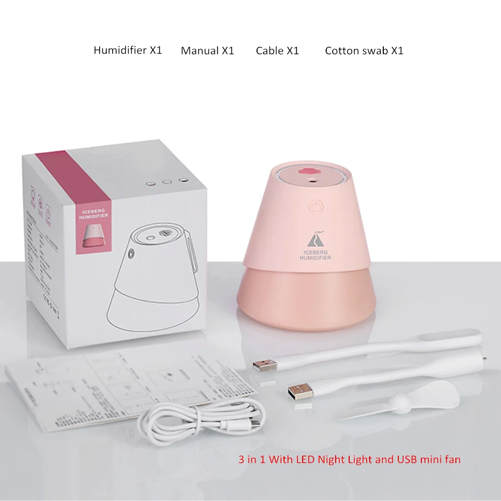 

3 in 1 Air Humidifier Portable USB Ultrasonic Essential Oil Diffuser Mist Maker Aroma Diffusers Air Purifier For Home Car