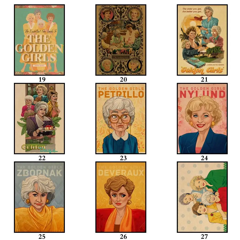 31 дизайн ТВ-шоу золотые девушки искусственные наклейки на стену для кофейни бара