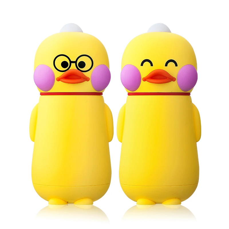 

Cute Cartoon Little Yellow Duck Glass Instafamous Hyaluronic Acid Duck Children Student Handheld Handy Heat-Resistant Water Cup