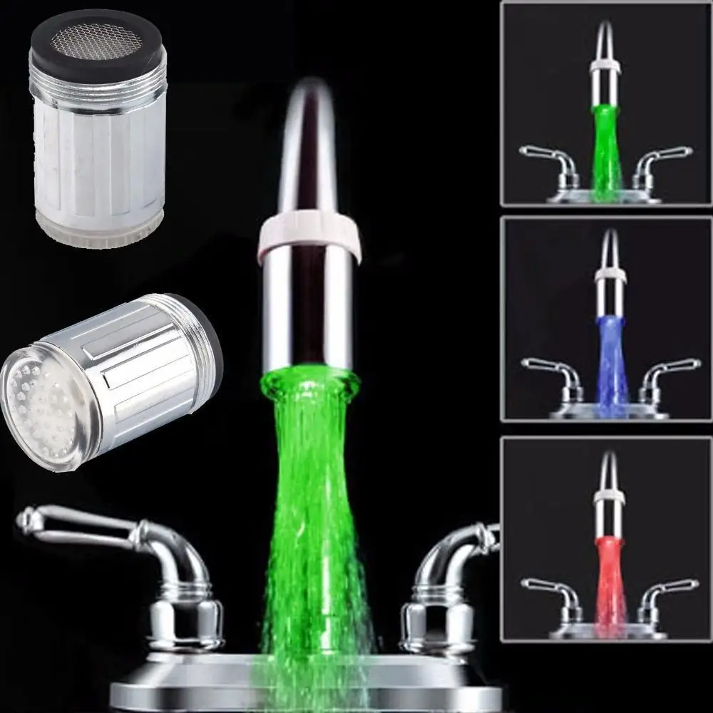 

Creative 7 Colors Change LED Light Faucet Mixer Tap Kitchen Bathroom Automatic Basin Faucets
