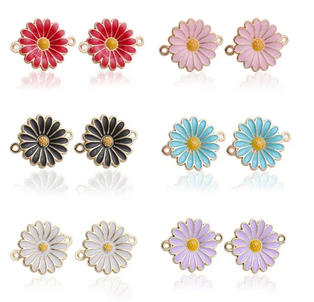 

10 шт./лот 18,5 мм соединитель из сплава с капающим маслом для браслета «сделай сам», ювелирные изделия ручной работы, аксессуары для ожерелья dsg4