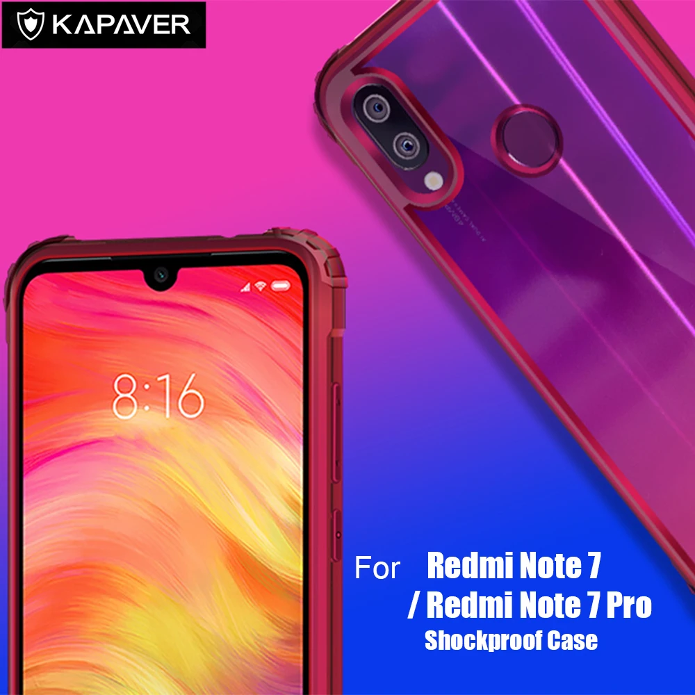 KAPAVER Transparent Hybrid Case for Redmi Note 7 / Pro/Redmi Back TPU Bumper Impact Resistant Protection Cover | Мобильные телефоны