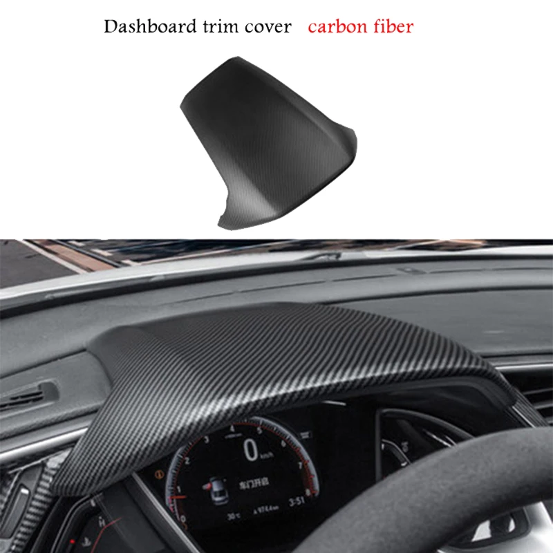 

Carbon Fiber Car Dashboard Trim Cover Center Steering Wheel Console Instrument Panel Cover for Honda Civic 10Th