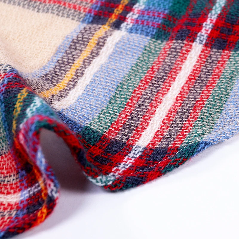 LA 2019 вязаный весенний зимний женский и мужской шарф клетчатые теплые шарфы шали