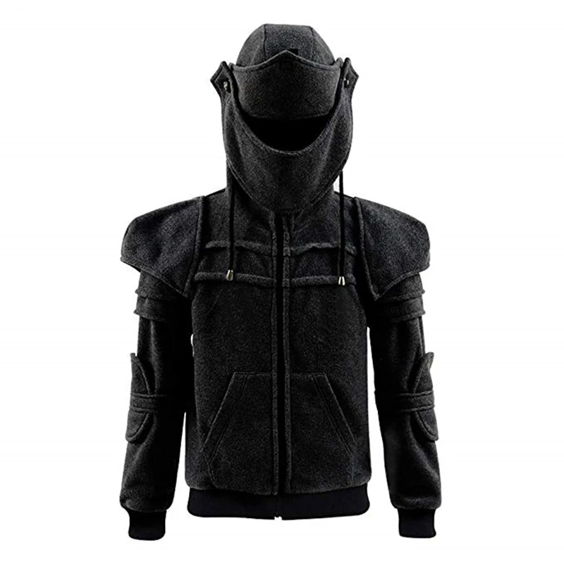 Cossky Kids Knight Hoodie Jacket Medieval Armor Boy Sweatshirt Zipper Coat Cosplay Costume | Тематическая одежда и