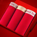 Боксеры мужские хлопковые трусы Luck Red Мужское нижнее белье трусы-боксеры дышащие мужские трусы модные удобные шорты размера плюс