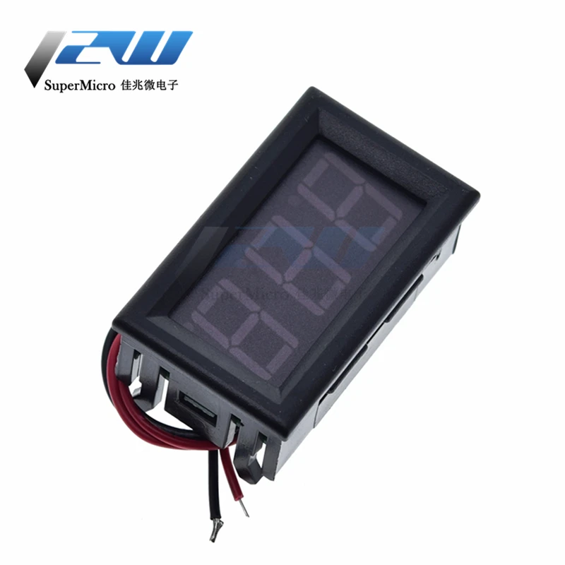 Двухпроводной DC Вольтметр голова 0 56 дюйма светодиодный цифровой вольтметр DC4.5V