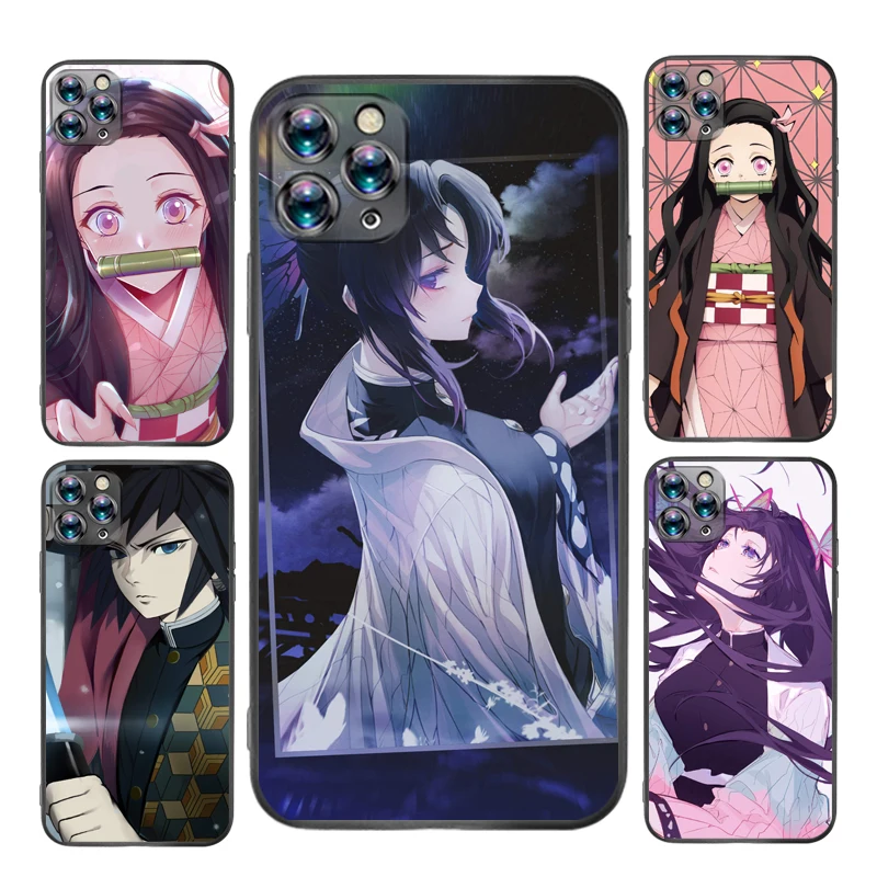 

Yaiba Demon Slaye Phone Case For iPhone X XS XR MAX Anime Cellphone Mobilephone Funda Telephone Luxury Cute Shell Designer