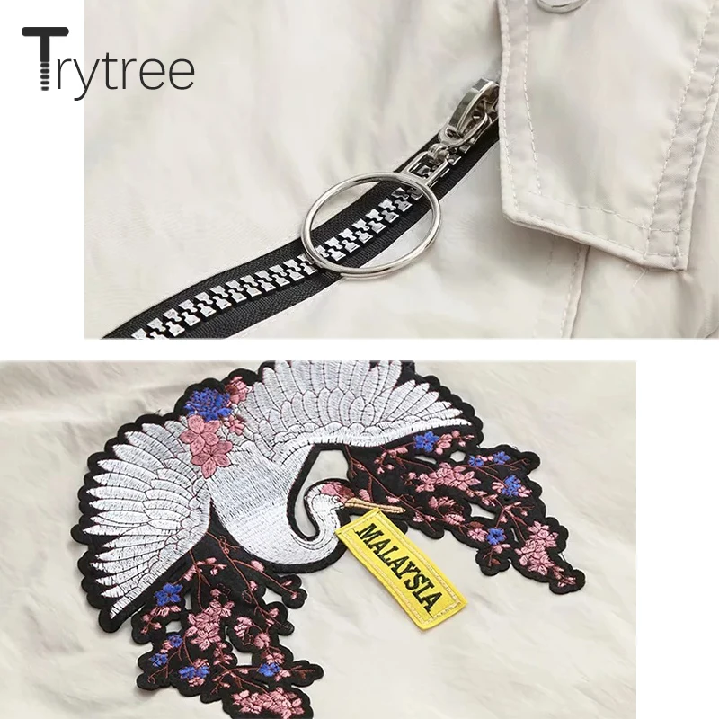 Trytree зимнее женское повседневное пальто с капюшоном на молнии карманами животный