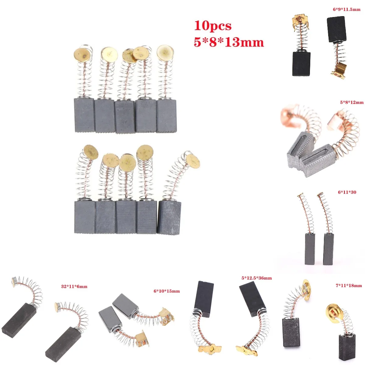 

2/4/10/20pcs 34styles Power Tool Carbon Brush Electric Hammer Angle Grinder Graphite Brush Replacement