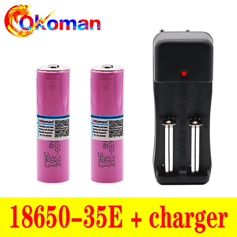 100% Новый оригинальный 35e 3 7 v 3500mah 18650 литиевая аккумуляторная батарея для