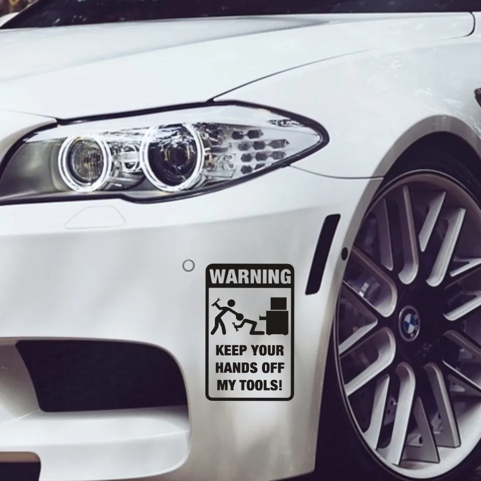 18*12 см Автомобильная наклейка не прикасайтесь к моим инструментам на бампер s и