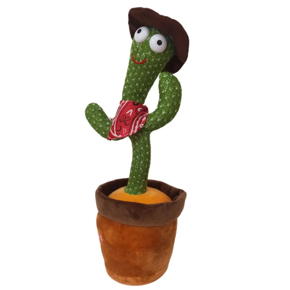 Dancing Cactus Electron Plush Toy Soft Plush Doll Babies Cactus That Can Sing And Dance Voice Interactive Bled Stark Toy For Kid
