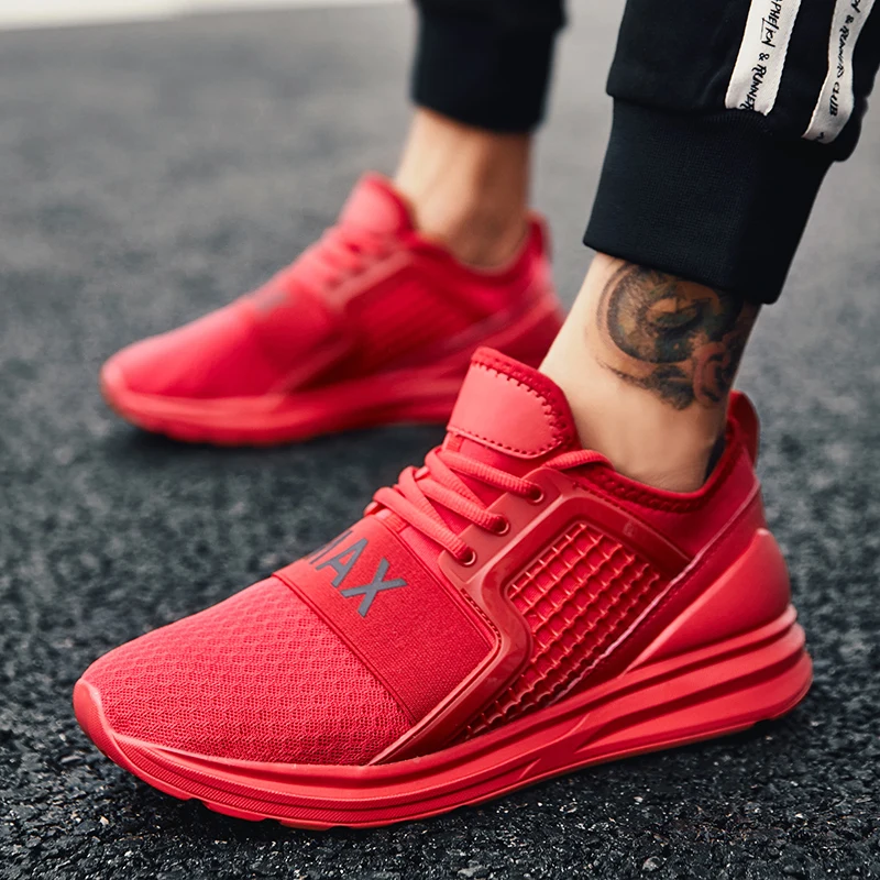 Кроссовки мужские сетчатые без шнуровки дышащие повседневная обувь большие