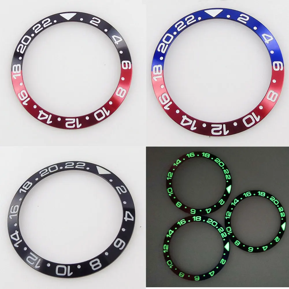 

New Arrival 38mm Aluminum Alloy Watch Bezel Ring Insert Fit Automatic Watch