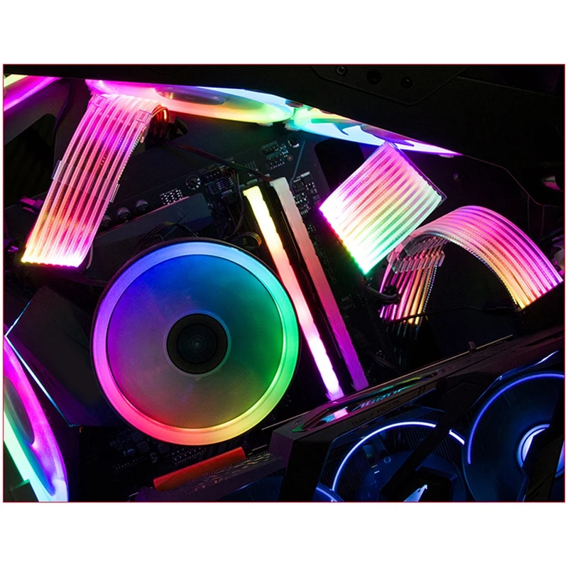 24 Pin кабель удлинитель для материнская плата Расширение синхронизации Шнур 5V ARGB