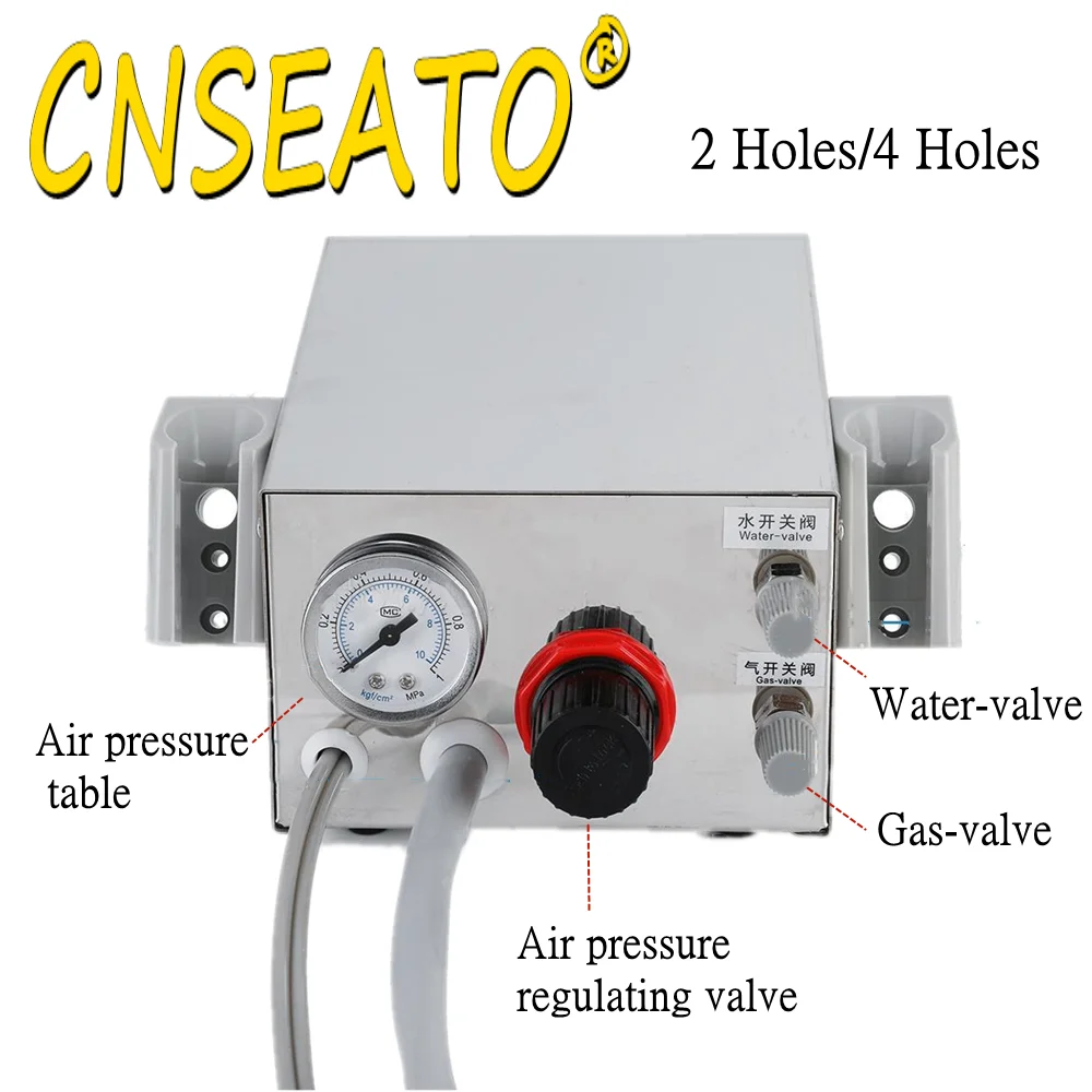 Dental Turbine Unit Handpiece Work Air Compressor Metal Portable 3 Way Syring Spray Dentistry Lab Weak Suction Controller Tools | Красота и