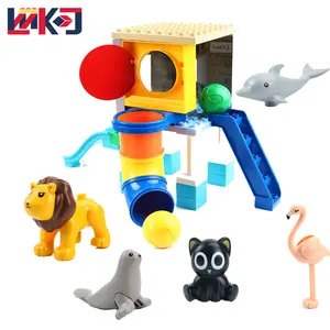 Конструктор сделай сам большого размера, аксессуары, качели-трубы, качели, фигурки, совместимые с животными, кирпичи сделай сам, игрушки для детей, подарки