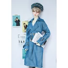 BJD одежда синяя Длинная Куртка Пальто Верхняя одежда для 14 17 