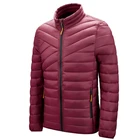 Куртка AIOPESON Мужская однотонная, Повседневная теплая ветрозащитная парка с воротником-стойкой, базовая модная верхняя одежда на молнии, на зиму