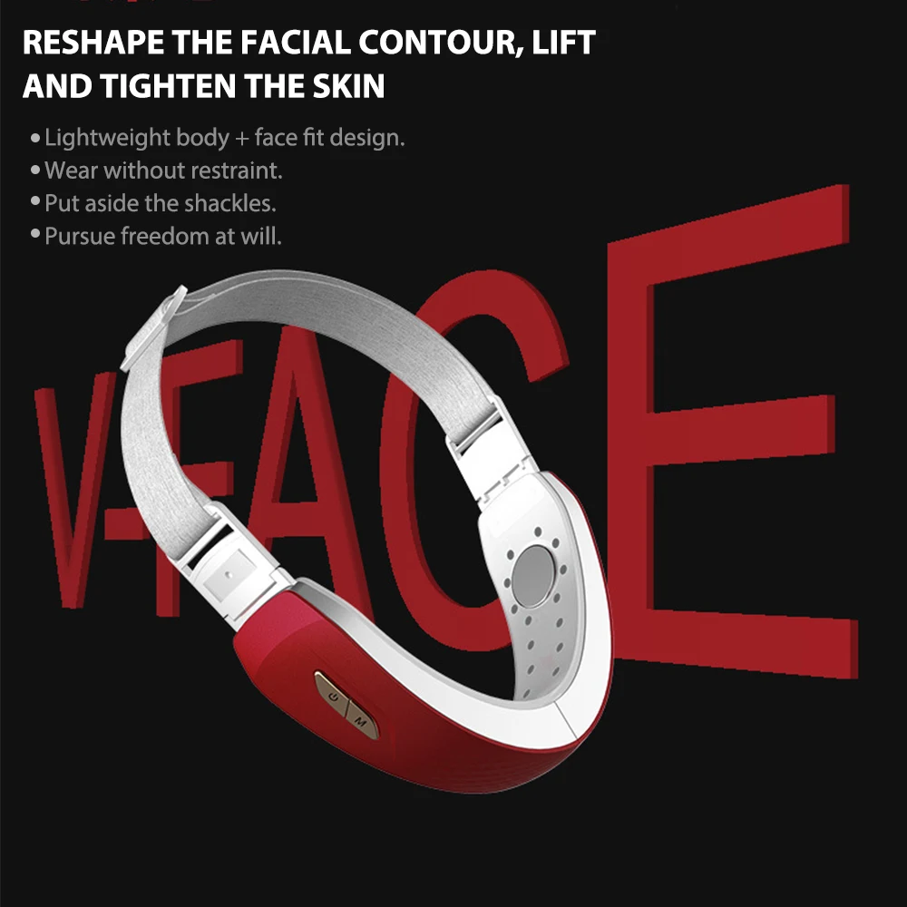 

Facial Massage V-Line Up Lift Belt Machine LED Photon Therapy EMS Face Lifting Slimming Vibration Massager Double Chin Reducer