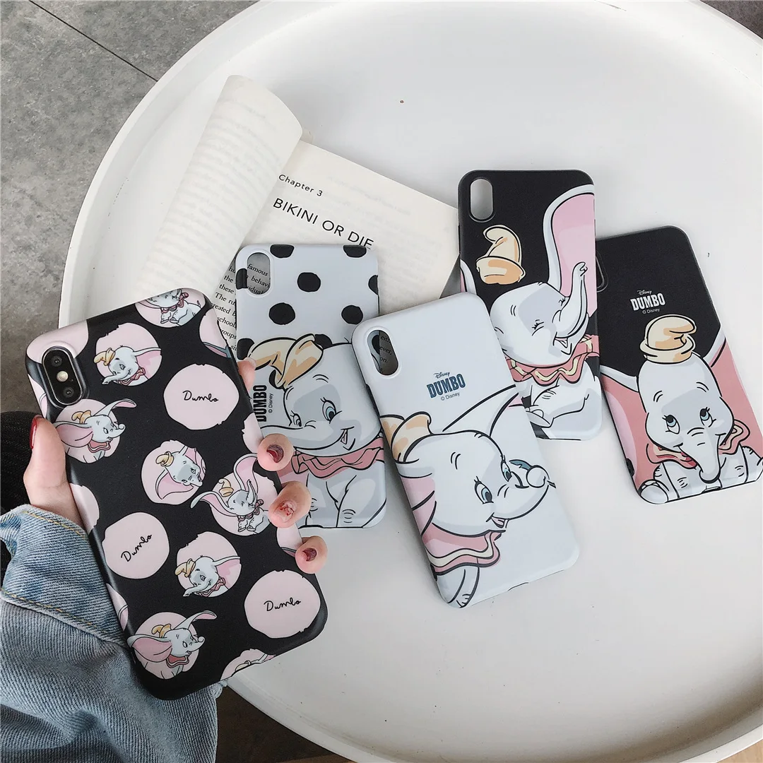Милый простой мультфильм волна точка Dumbo IMD для iphone 6 6S 7 7plus 8 8Plus iphone X XR MAX чехол для телефона