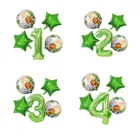 Воздушные шары из фольги в виде цифр, зеленые, 40 дюймов