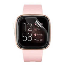 5pcs Soft TPU Clear Protective Film Smartwatch Guard For Fitbit Versa 2 versa2 Smart Watch Full Screen Protector Cover (No Glass