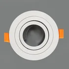 GU10 светодиодный потолочный светильник s для потолков Наклонный встраиваемый светильник s Круглый матовый серебристый Точечный светильник s 50 мм MR16 GU10 галогенный светильник