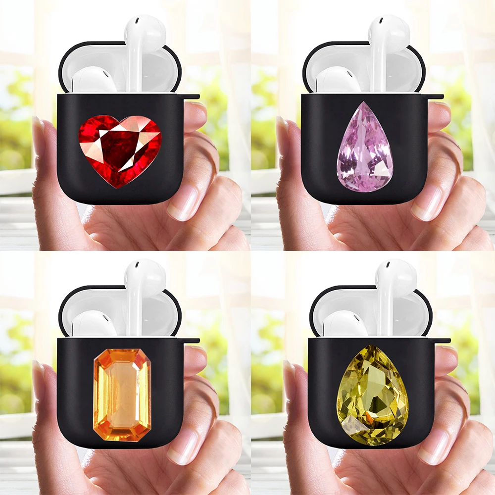 

Silicone cover for Airpods 1/2 Earphone Fashion luxury multicolor diamond pattern Fundas Airpods Case Air Pods Charging Box Bags