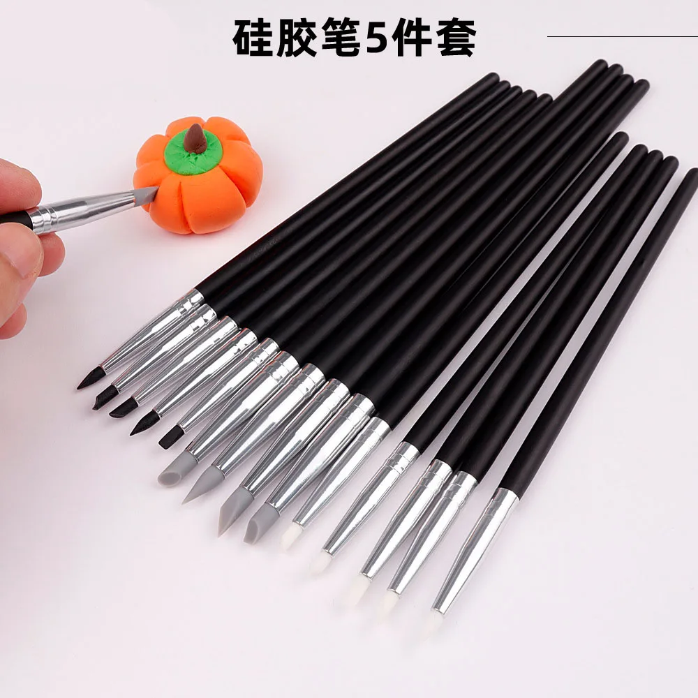 5 шт. черная искусственная ручка для рукоделия кисти рисования инструменты