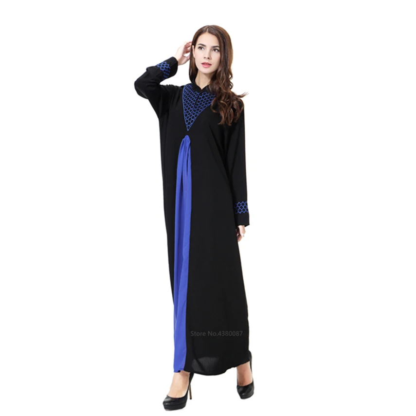 Мусульманское платье Duba Abaya размера плюс с вышивкой на шнуровке длинное модное