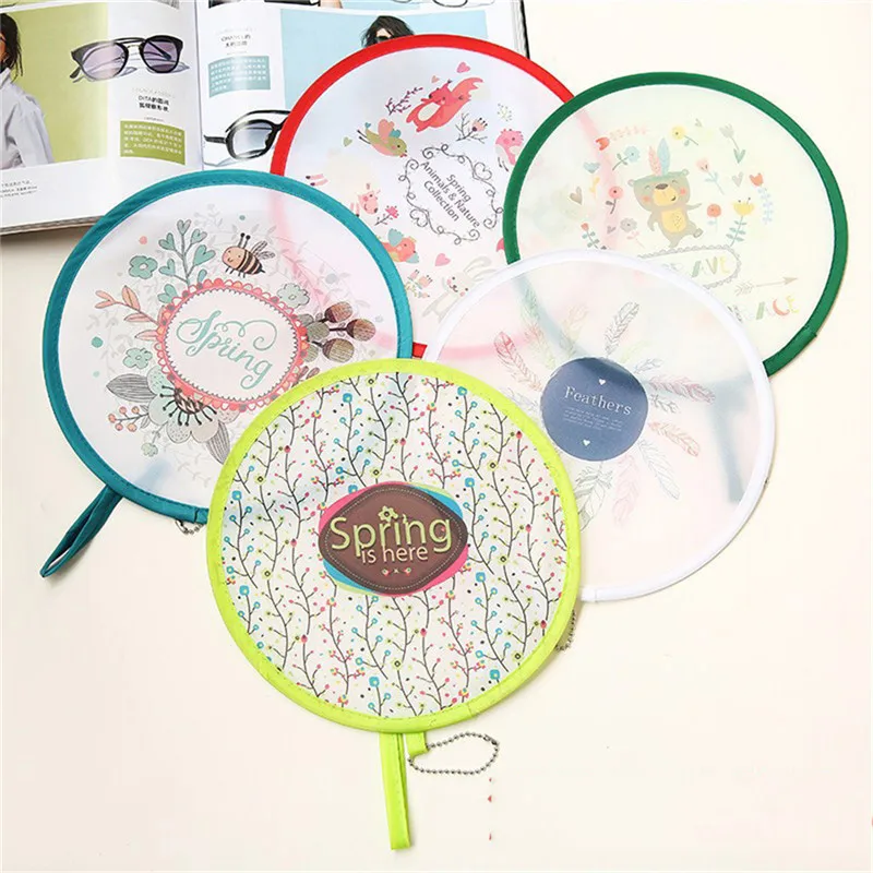

Round Japanese Style Folding Fans Hand Fan for Wedding Party