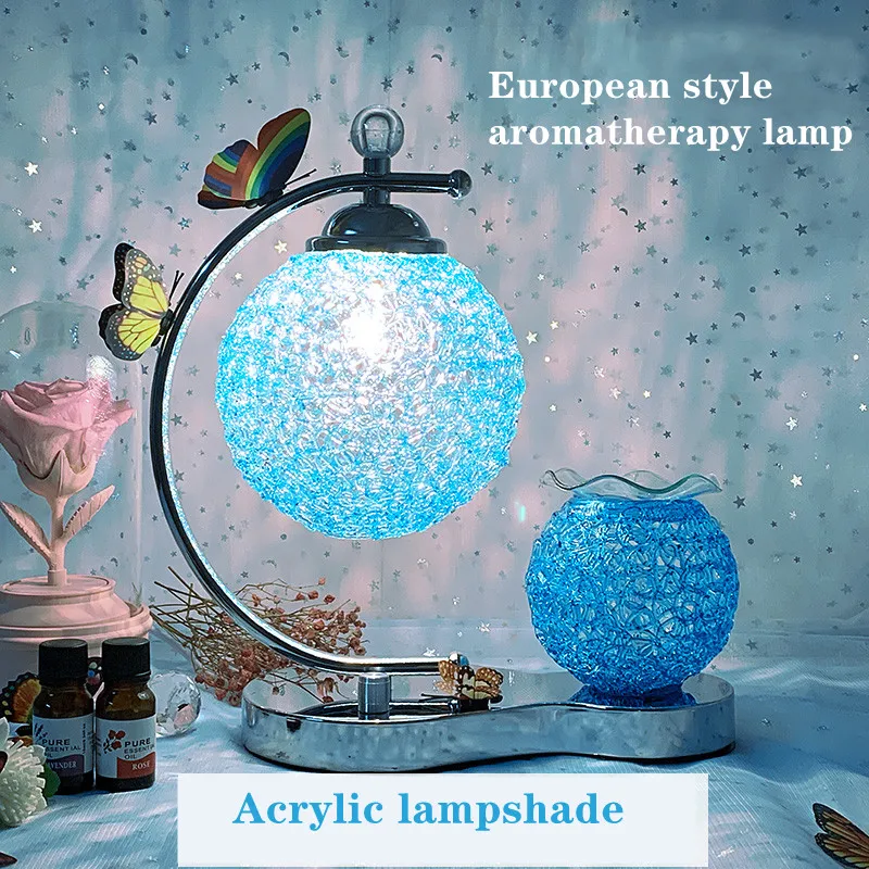 Seven-color Hollow Aroma Lamp Hemp Ball Creativity Bedroom Bedside Humidifier Diffuser Essential Oils Spray Aroma Diffuser Mijia