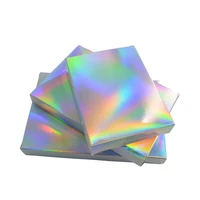 50 pcs holographic gift party paper box laser card case cartons gift boxes cosmetics package candy boxes wedding favour