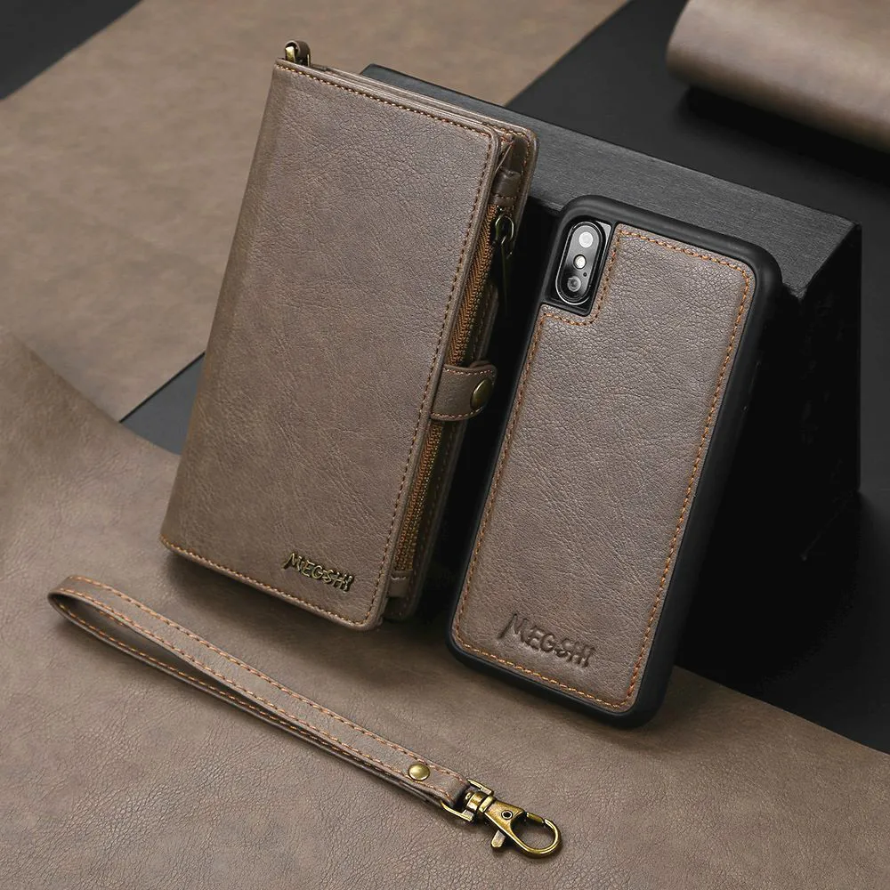 Роскошный подвижный многофункциональный чехол кошелек для iPhone 11 Pro Max Xr Xs X 8 Plus 7