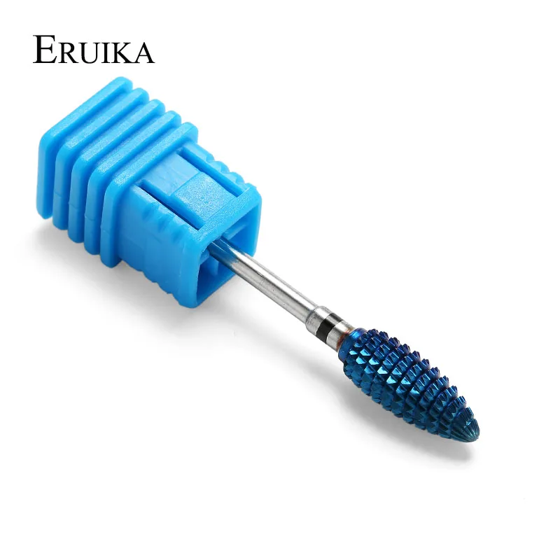 Дрель для ногтей ERUIKA 4 типа синий карбид вольфрама нанопокрытие металлические