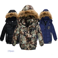 2021new high quality winter child boy down jacket parka big girl thicking warm coat 2 3 4 5 6 year light hooded outerwears