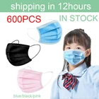600 шт. одноразовые защитные маски для лица, дышащая Пылезащитная маска для детей, детские маски с заушными петлями
