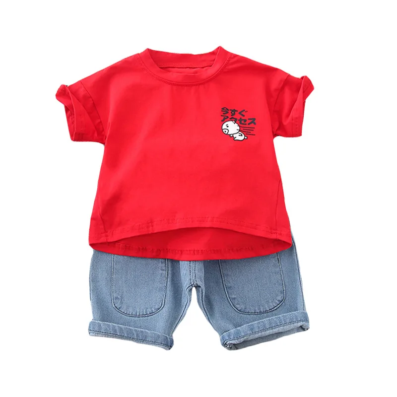 

2pcs Boys Clothes Cute Piggy Print Baby Clothes Summer Short 1-5 Y Children Clothing Sets Cotton Baby Boy Clothes Outfits 2021