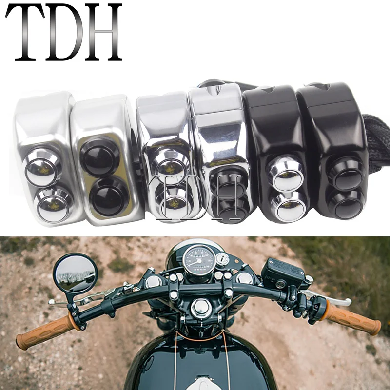7/8in 1in крепление на руль велосипеда(переключатель пуш-ап путтонь Cafe Racer на включения/выключения M-блок 3 переключатели стартер, клаксон светильник переключатель 22 мм 25 мм Универсальный