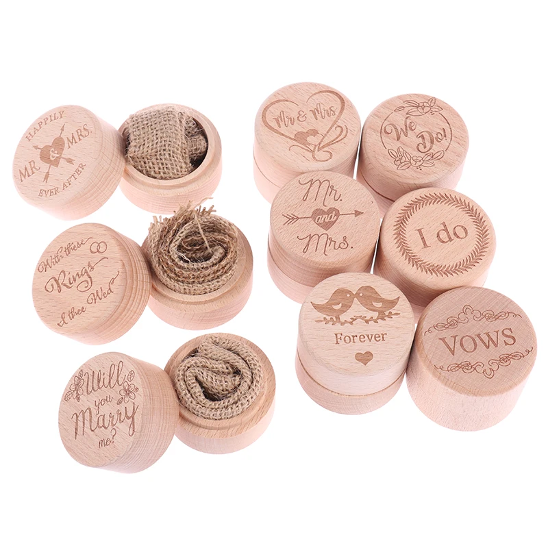 Деревянная шкатулка для колец в деревенском стиле персонализированный