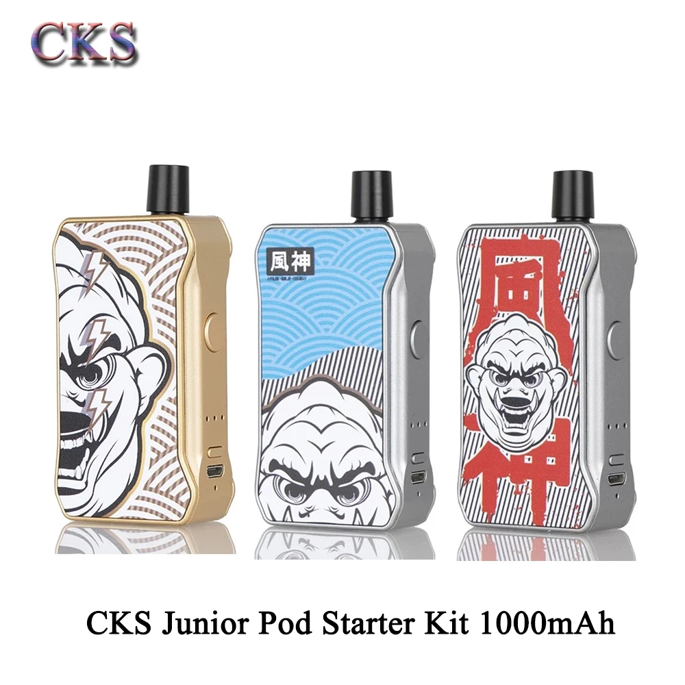 G вкус CKS Junior Pod Starter Kit с 1000 мА/ч Батарея & 3 х уровневый Напряжение регулировки Vape