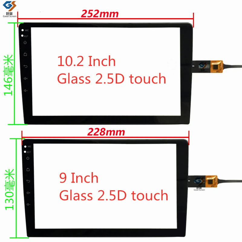 2.5D 9 10.1 Inch P/N LXH80-150-FPC/Angs-CTP-101001 Car DVD Player GPS Navi touch screen panle for teyes spro