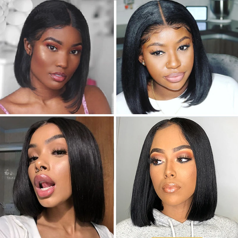 

Straight Bob Human Hair Wigs 4X4 Lace Closure Bob Wigs Straight Short Bob Wig Dorisy Hair Peruvian Lace Front Human Hair Wigs