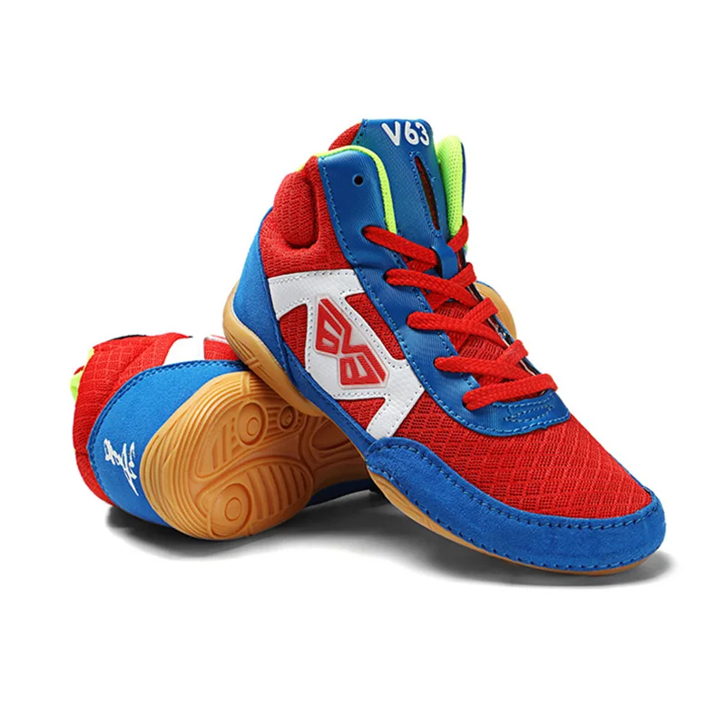 USHINE Children's Wrestling Shoes Breathable Mesh Boxing Sneakers Children Lighting Lighting Boxing Shoes Boys Woman Wrestling S